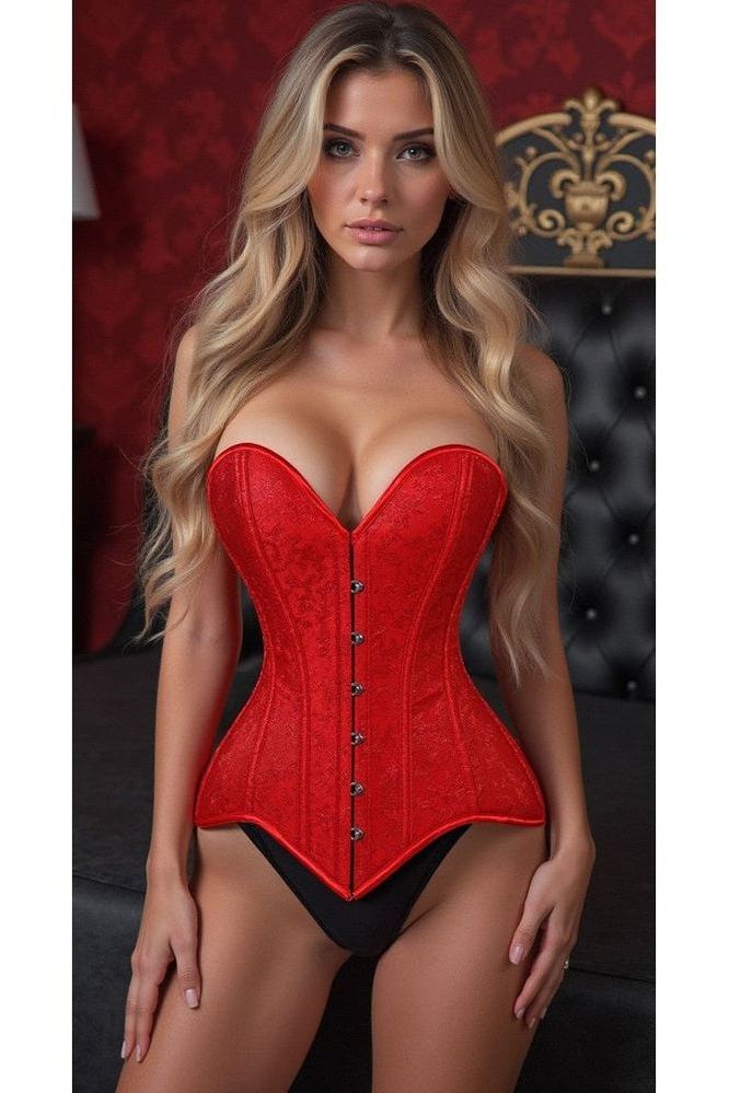 Lavish Red Lace Overbust Corset