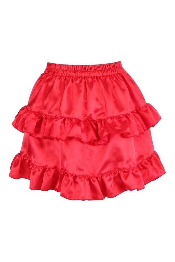 Purple/Black Striped Ruched Bustle Skirt