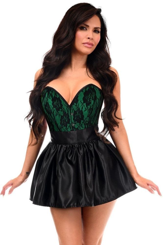 Steel Boned Lace Empire Waist Corset Skirt in Lilac main image 0