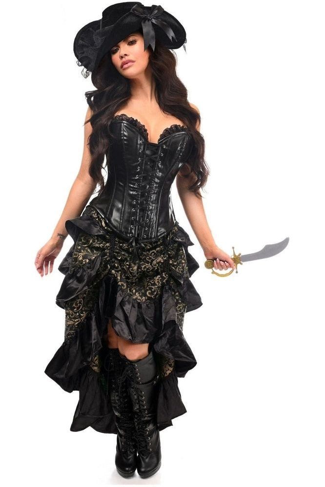 Daisy Corsets Top Drawer 4 PC Gold/Black Premium Pirate Corset Costume