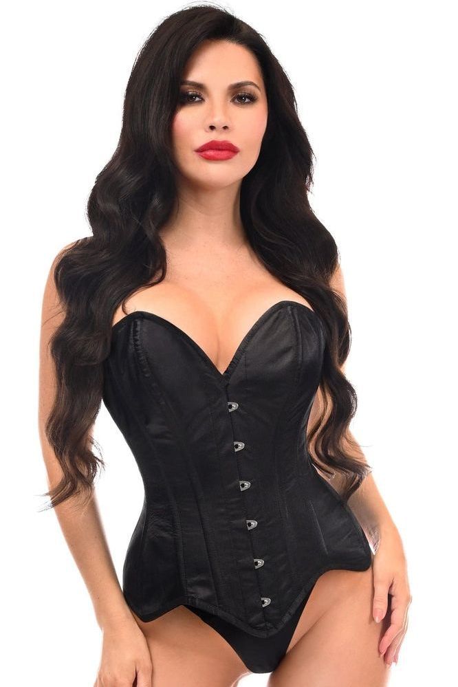 Top Drawer Denim Blue Steel Boned Overbust Corset w/Zipper