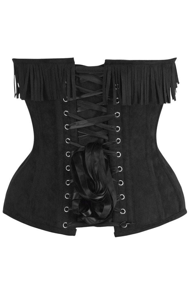 Top Drawer Red Mesh Net w/Patent Steel Boned Overbust Corset main image 1