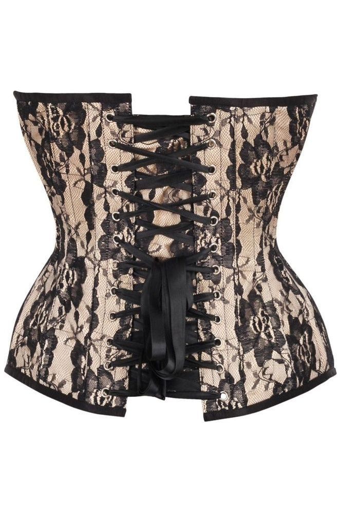 Sassy Nude Patent Steel Boned Overbust Corset