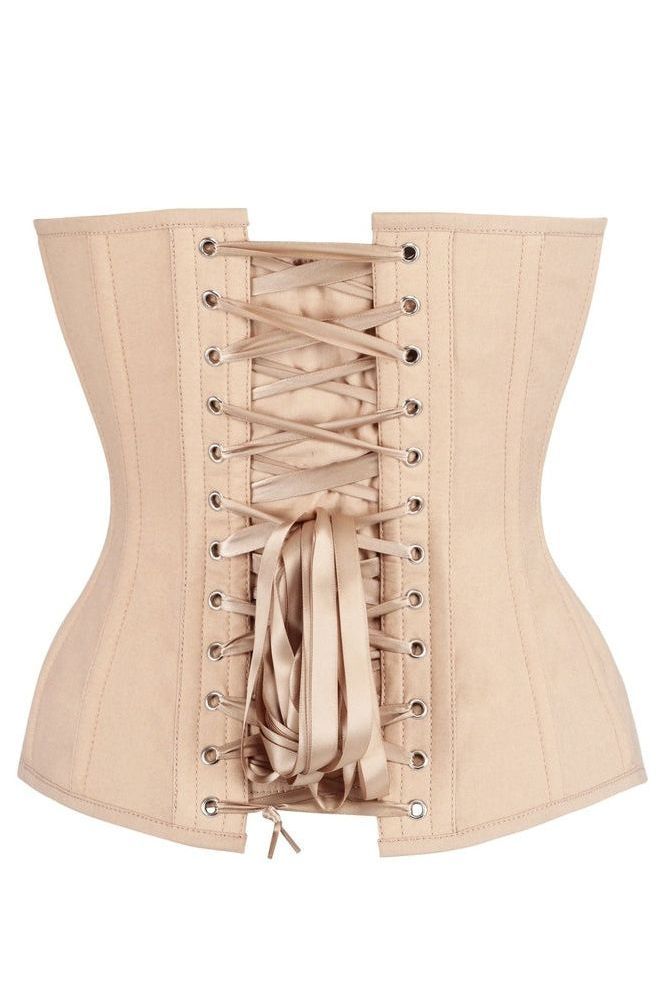 Daisy Corsets Top Drawer Tan Cotton Steel Boned Overbust Corset