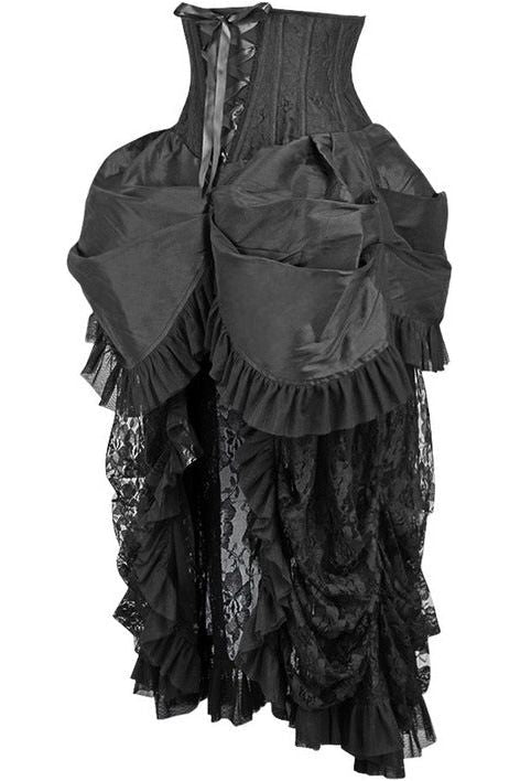 Daisy Corsets Top Drawer Steel Boned Black Lace Victorian Bustle