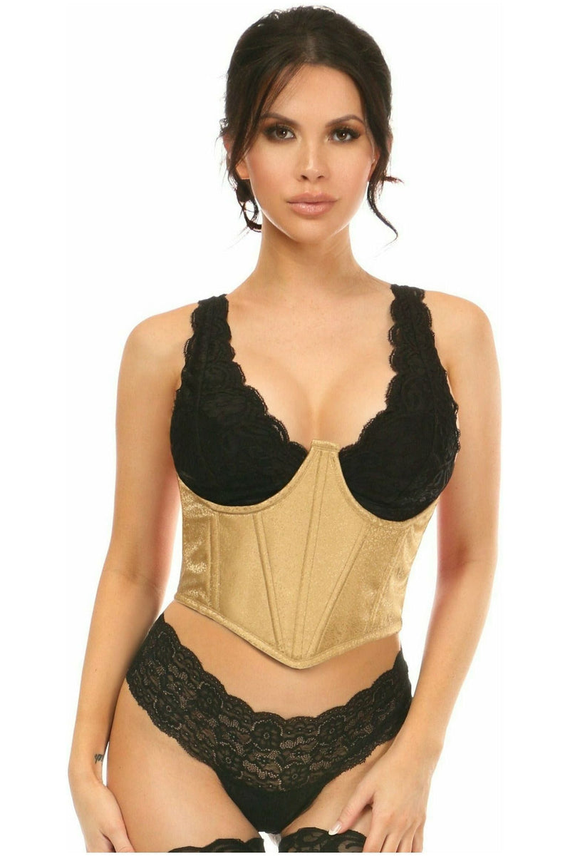 Black & White Diamond Satin Open Cup Waist Cincher main image 1