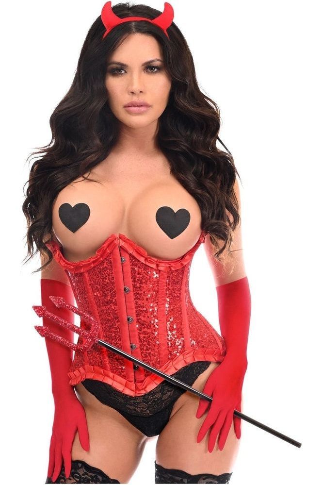 Top Drawer 4 PC Sexy Devil Corset Costume