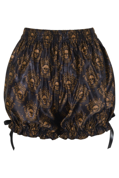 LIMITED EDITION Black & Gold Gothic Skull Print Bloomers