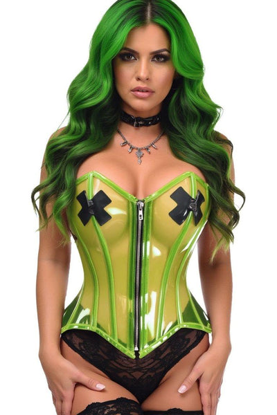 Lavish Clear Green Overbust Corset