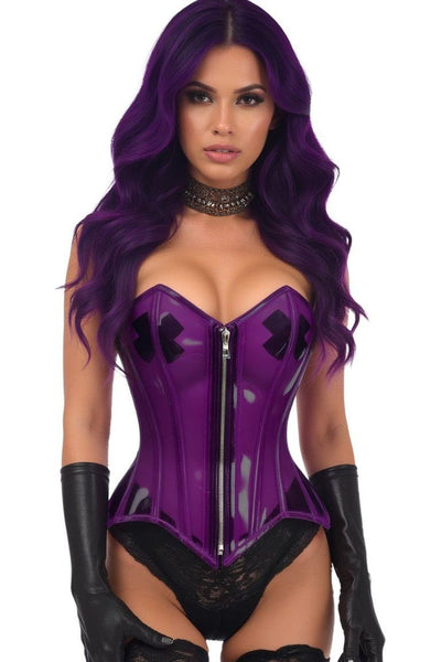 Lavish Clear Purple Overbust Corset