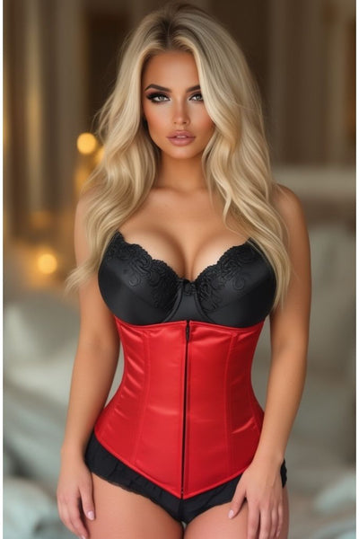 LIMITED EDITION Lavish Red Underbust Zipper Corset