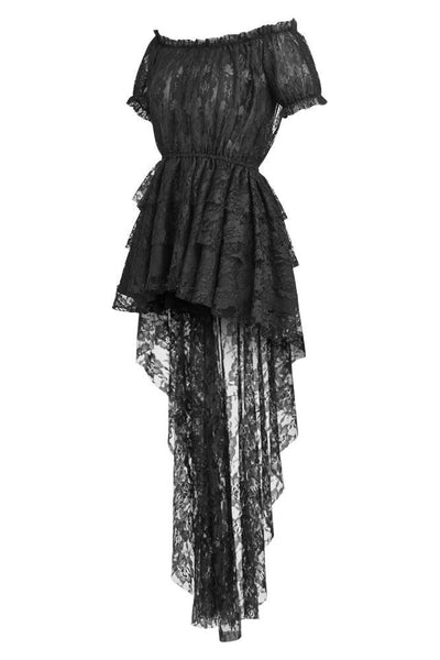 Black High Low Lace Dress - Daisy Corsets