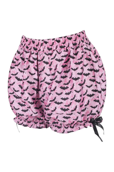 Black/Pink Bats Crepe Bloomers - Daisy Corsets