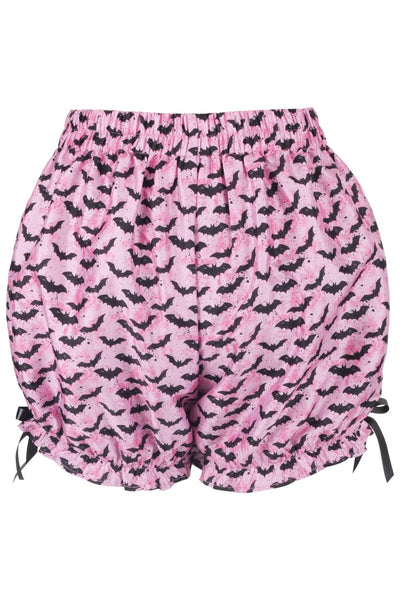 Black/Pink Bats Crepe Bloomers - Daisy Corsets