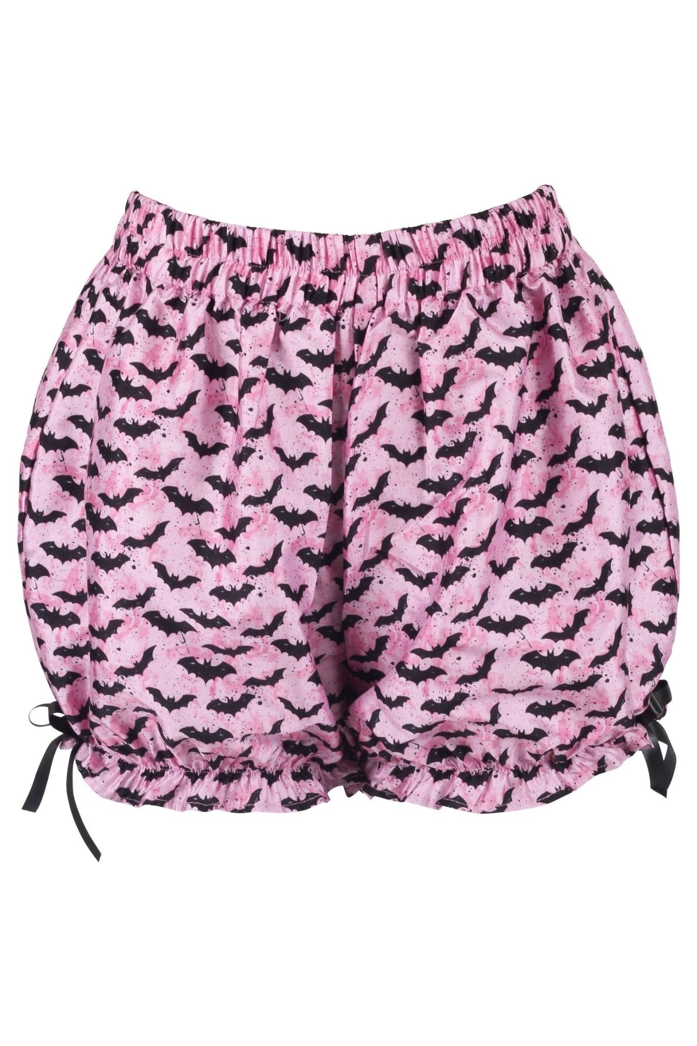Black/Pink Bats Crepe Bloomers - Daisy Corsets