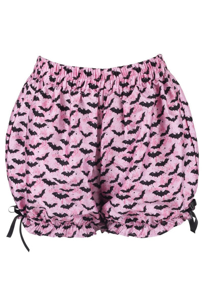 Black/Pink Bats Crepe Bloomers - Daisy Corsets