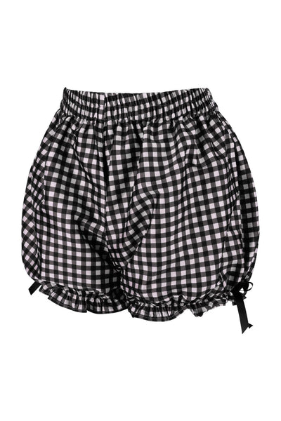 Black/White Gingham Crepe Bloomer - Daisy Corsets