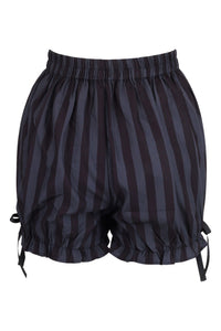 Dark Gray/Black Striped Bloomers - Daisy Corsets