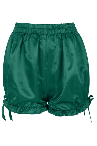 Dark Green Satin Bloomers - Daisy Corsets