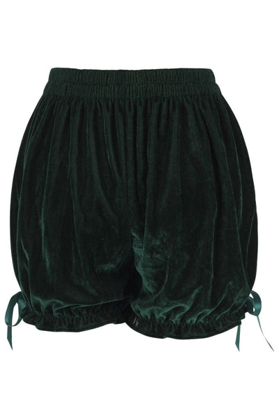 Dark Green Velvet Bloomers - Daisy Corsets