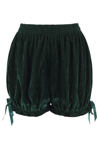 Dark Green Velvet Bloomers - Daisy Corsets