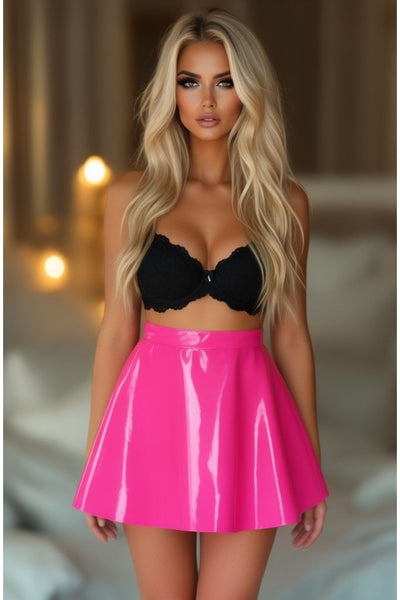 Hot Pink Patent Skirt - Daisy Corsets