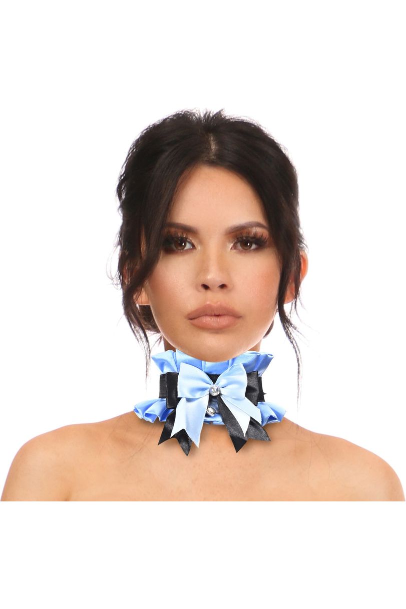 Kitten Collection Blue/Black Choker - Daisy Corsets
