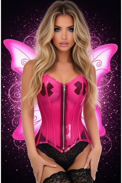 Lavish 2 PC Clear Pink Pixie Fairy Corset Costume - Daisy Corsets