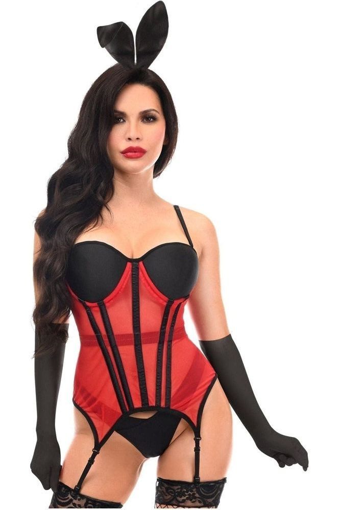 Daisy Corsets Lavish 4 PC Red/Black Sexy Bunny Lingerie Costume Daisy Corsets Lavish 4 PC Red/Black Sexy Bunny Lingerie Costume
