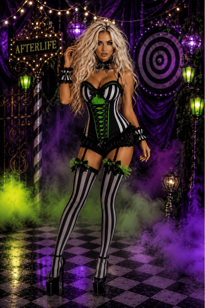 Lavish Afterlife Showgirl Corset Bustier with Underwire Cups - Daisy Corsets