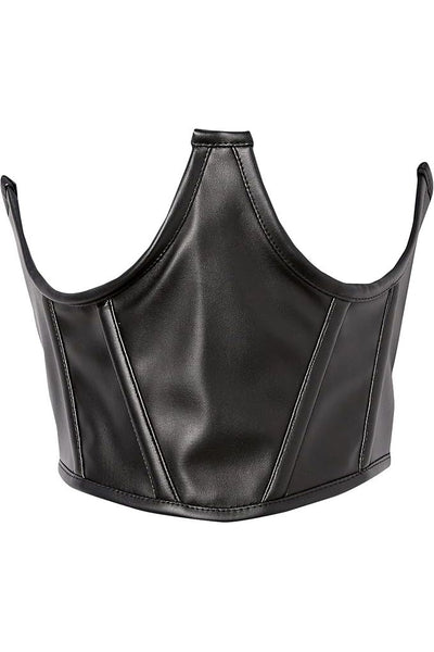 Lavish Black Faux Leather Underwire Cincher Corset - Daisy Corsets