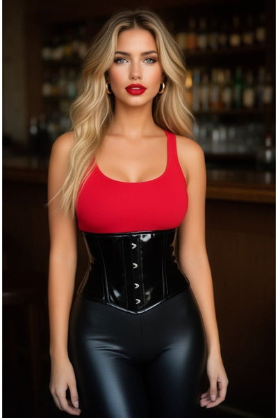 Lavish Black Patent Mini Cincher - Daisy Corsets