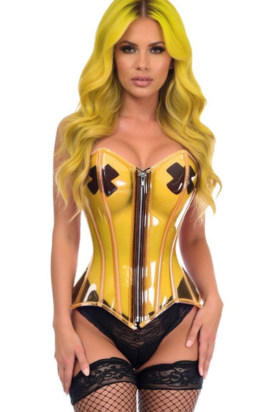 Lavish Clear Yellow Overbust Corset - Daisy Corsets