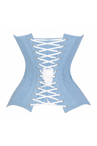 Lavish Lt Denim Overbust Corset Top - Daisy Corsets