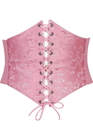 Lavish Lt Pink Brocade Corset Belt Cincher - Daisy Corsets