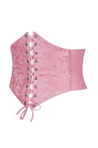 Lavish Lt Pink Brocade Corset Belt Cincher - Daisy Corsets