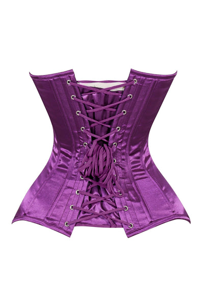 Lavish Magenta Overbust Corset Sweetheart Neckline Busk Closure - Daisy Corsets