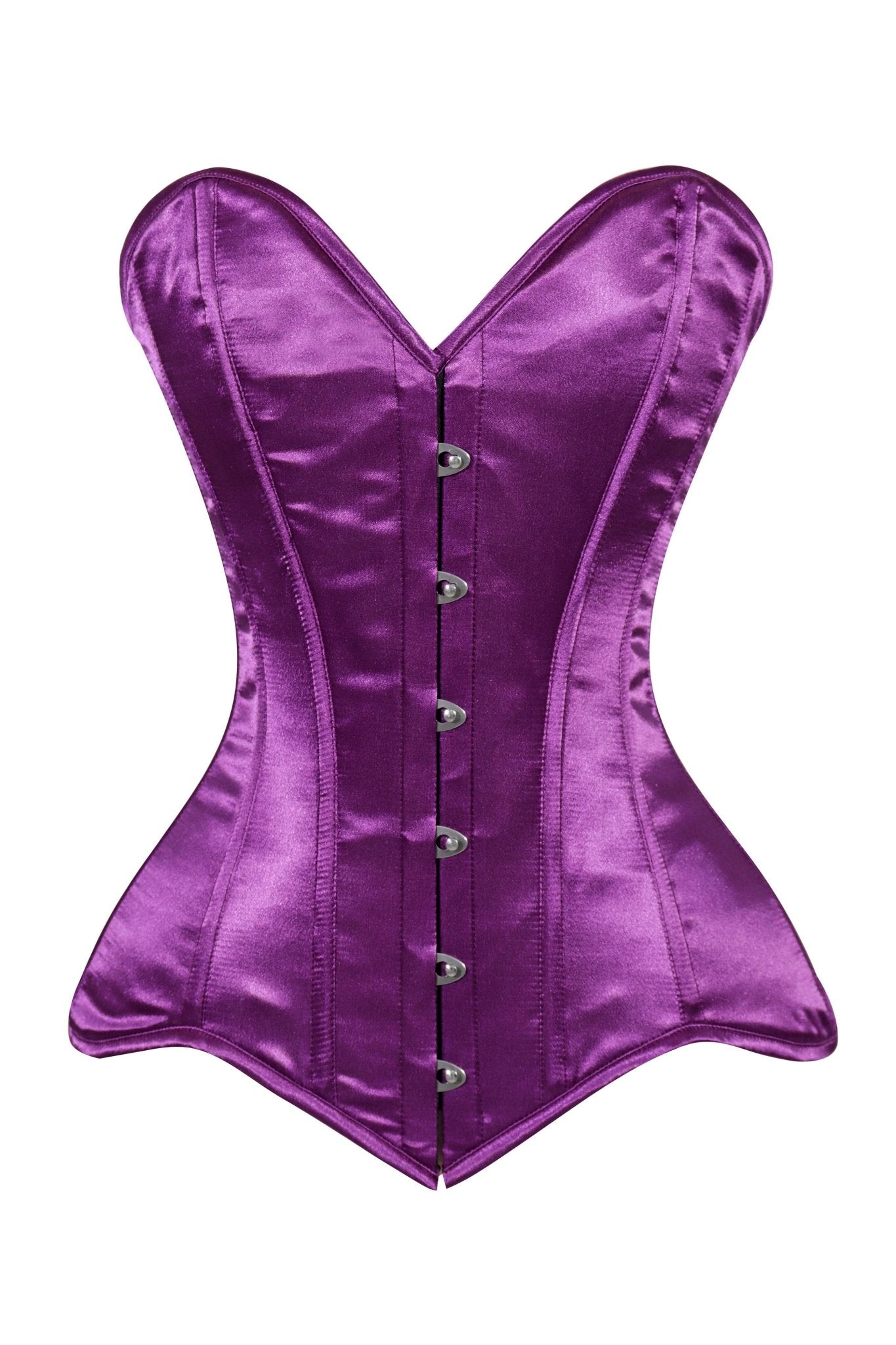 Lavish Magenta Overbust Corset Sweetheart Neckline Busk Closure - Daisy Corsets
