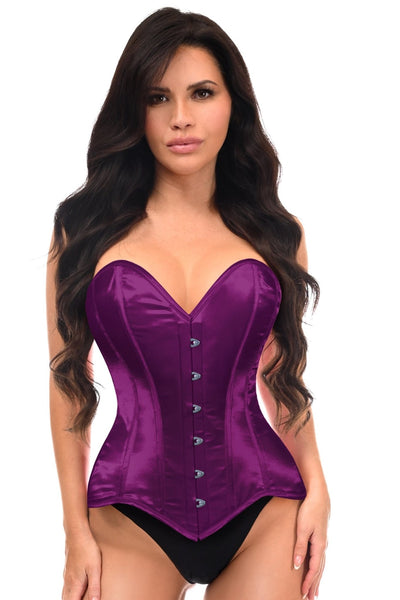 Lavish Magenta Overbust Corset Sweetheart Neckline Busk Closure - Daisy Corsets
