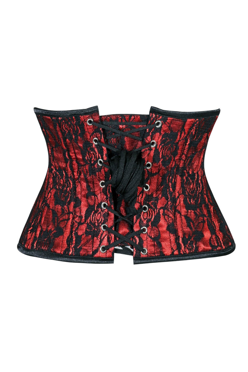 Daisy Corsets Lavish Red/Black Lace Mini Cincher Underbust Corset Waist ...