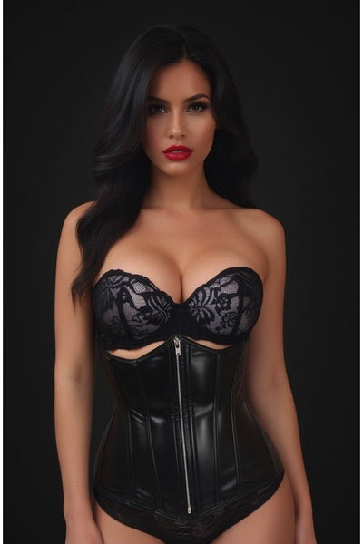 Lavish Wet Look Under Bust Corset - Daisy Corsets