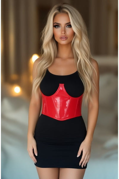 LIMITED EDITION Lavish Red Patent Open Cup Underwire Waist Cincher - Daisy Corsets