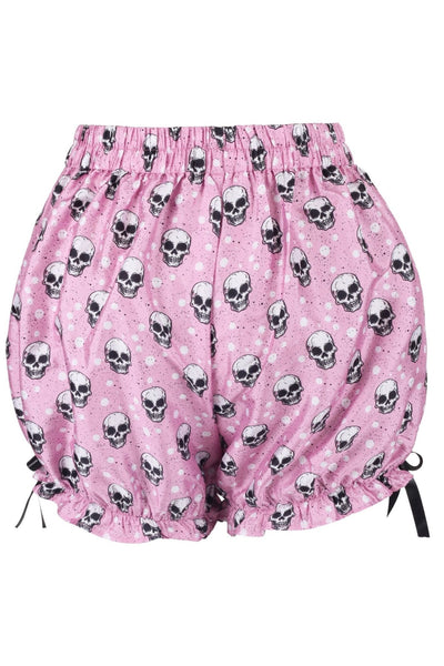 Pink Skulls Crepe Bloomers - Daisy Corsets