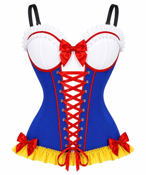 Poison Apple Princess Corset Top | Blue Stretch Lycra Costume - Daisy Corsets
