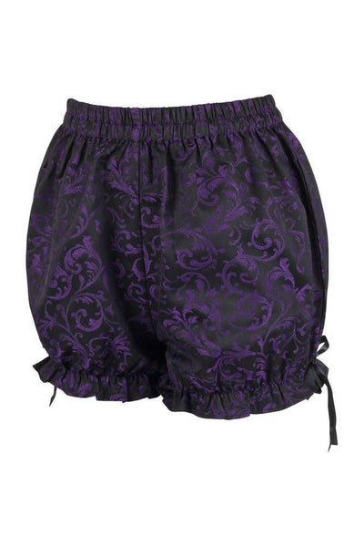 Purple/Black Brocade Bloomers - Daisy Corsets