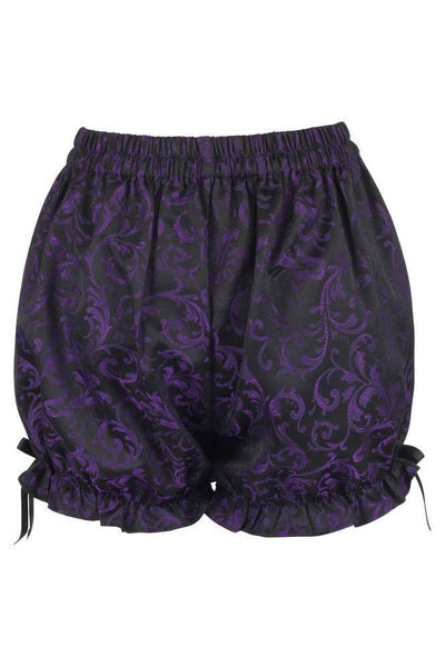Purple/Black Brocade Bloomers - Daisy Corsets