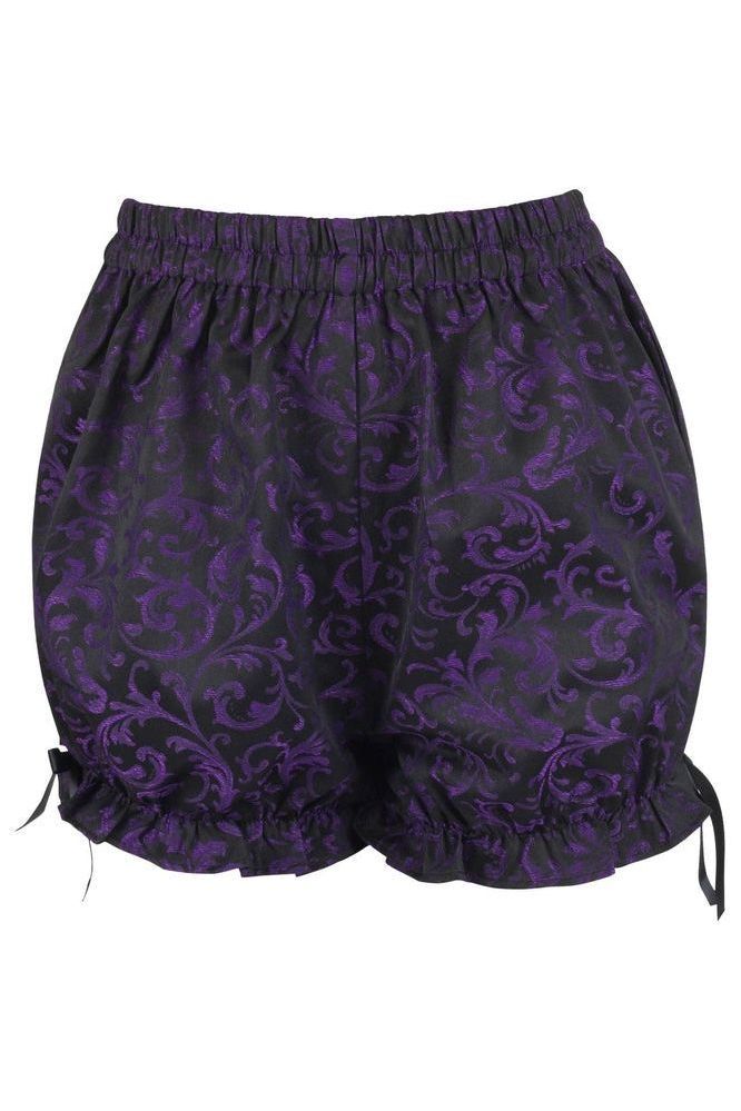 Purple/Black Brocade Bloomers - Daisy Corsets