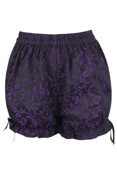 Purple/Black Brocade Bloomers - Daisy Corsets