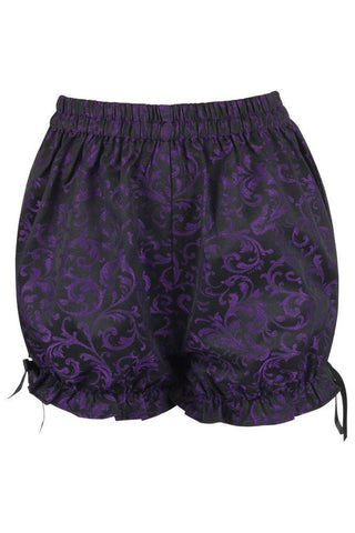 Purple/Black Brocade Bloomers - Daisy Corsets