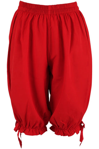 Red Crepe Long Bloomers - Daisy Corsets